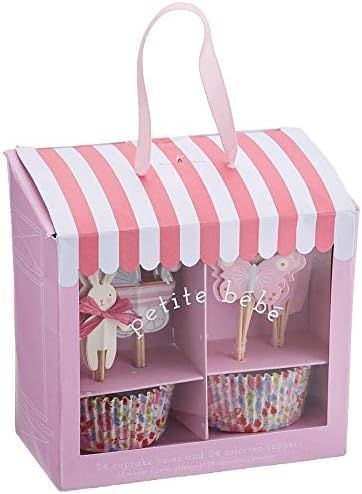 Meri Meri 45-1309 Baby Shop Pink Cupcake Kit Novelty | Amazon (US)