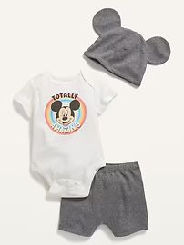 Unisex Disney&#xA9; Mickey Mouse 3-Piece Layette Set for Baby | Old Navy (US)