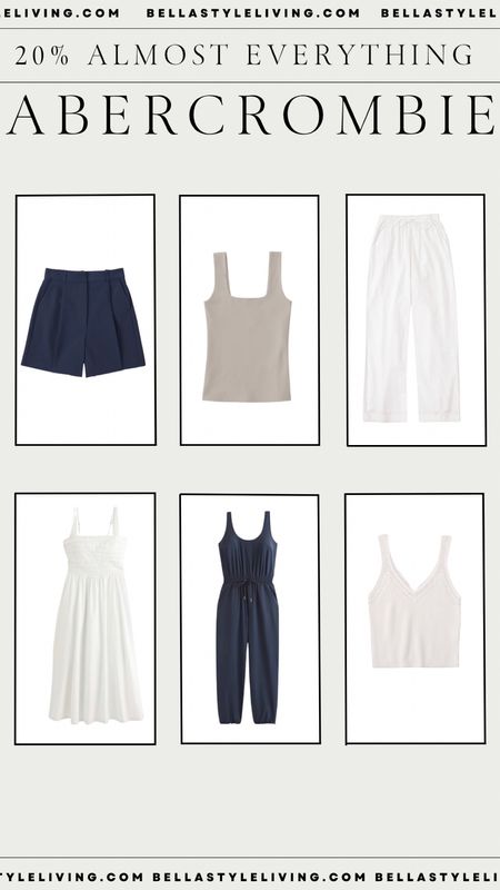 Abercrombie sale!  20% off almost everything + extra 15% off select items.

Loving the travel jumpsuit!  Perfect for an airport outfit.  Also the high waisted shorts with the cami are a perfect Fourth of July outfit idea. 

Abercrombie | Abercrombie shirts | Abercrombie tops | Abercrombie dress | Abercrombie shorts 

#LTKsalealert #LTKtravel #LTKSeasonal