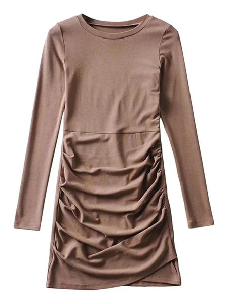 'Kristy' Crewneck Ruched Mini Dress (3 Colors) | Goodnight Macaroon