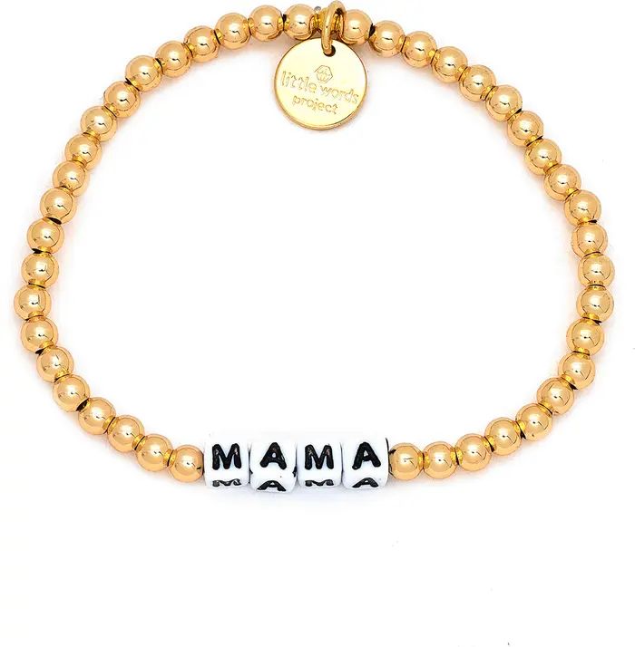 Mama Gold Fill Beaded Stretch Bracelet | Nordstrom