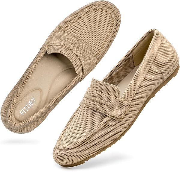 FITORY Loafers for Women, Non-Slip Work Shoes Slip On Walking Dressy | Amazon (US)