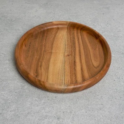 Round Acacia Wood Serving Tray | Wayfair North America