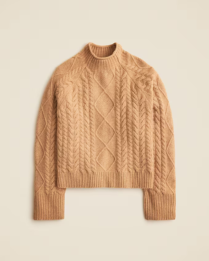 Cable-knit Rollneck™ sweater in Supersoft yarn | J. Crew US