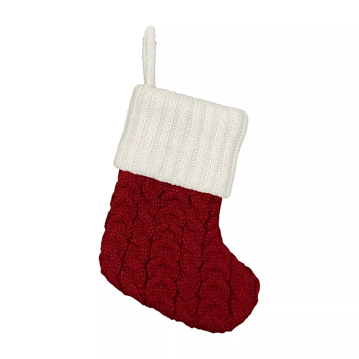 St. Nicholas Square® Red Cable Knit Mini Christmas Stocking | Kohl's