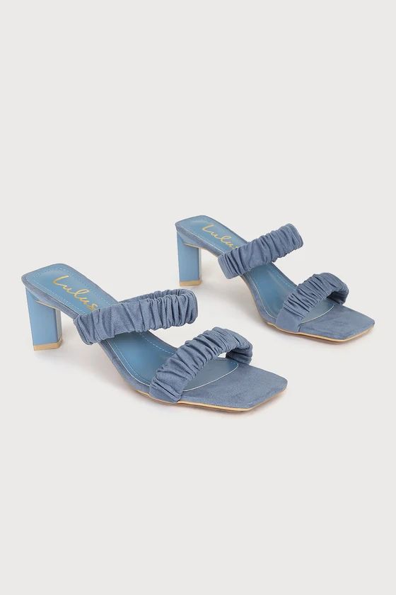 Twyy Blue Suede High Heel Sandals | Lulus (US)