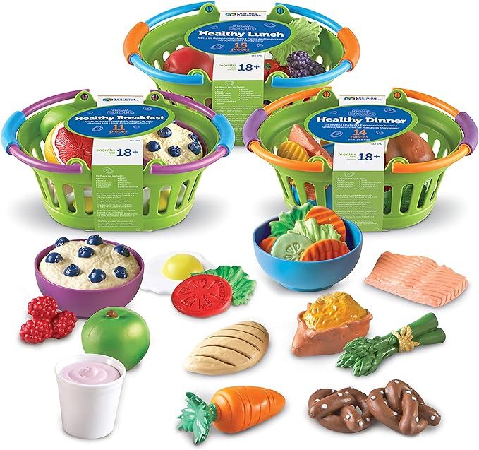 Learning Resources New Sprouts Healthy Foods Basket Bundle - 37 Pieces, Ages 18+ months Pretend T... | Amazon (US)