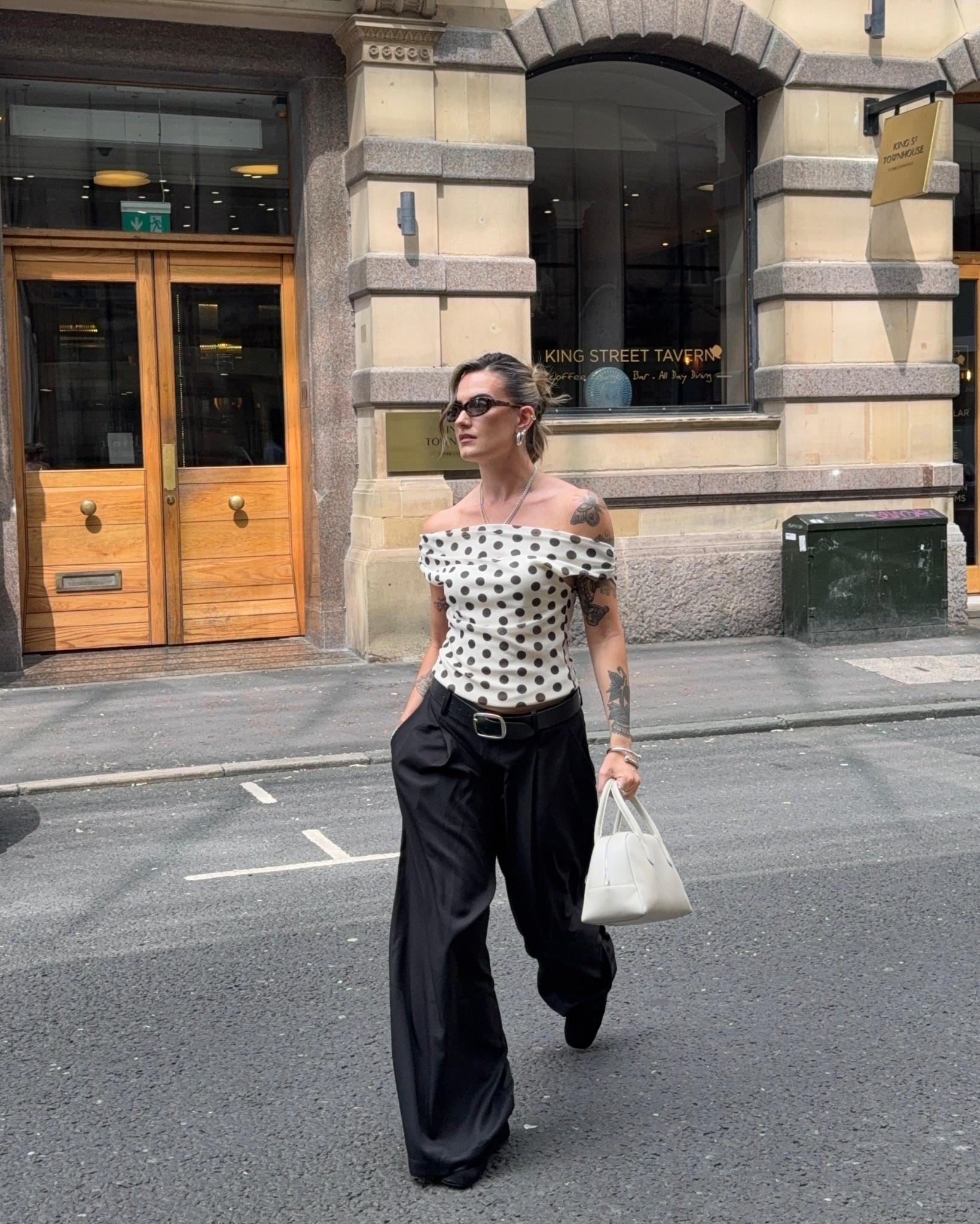 Polka dot, black trousers, tailored trousers, urban outfitters

#LTKeurope #LTKsummer #LTKuk