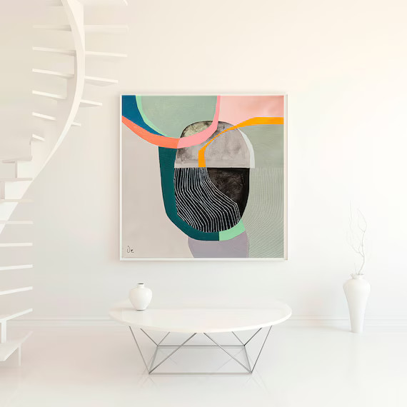 Geometric Abstract Minimalist Fine Art Print Large Abstract - Etsy | Etsy (US)