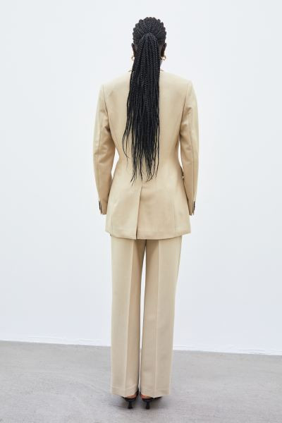 Straight-cut Pants - Light beige - Ladies | H&M US | H&M (US + CA)