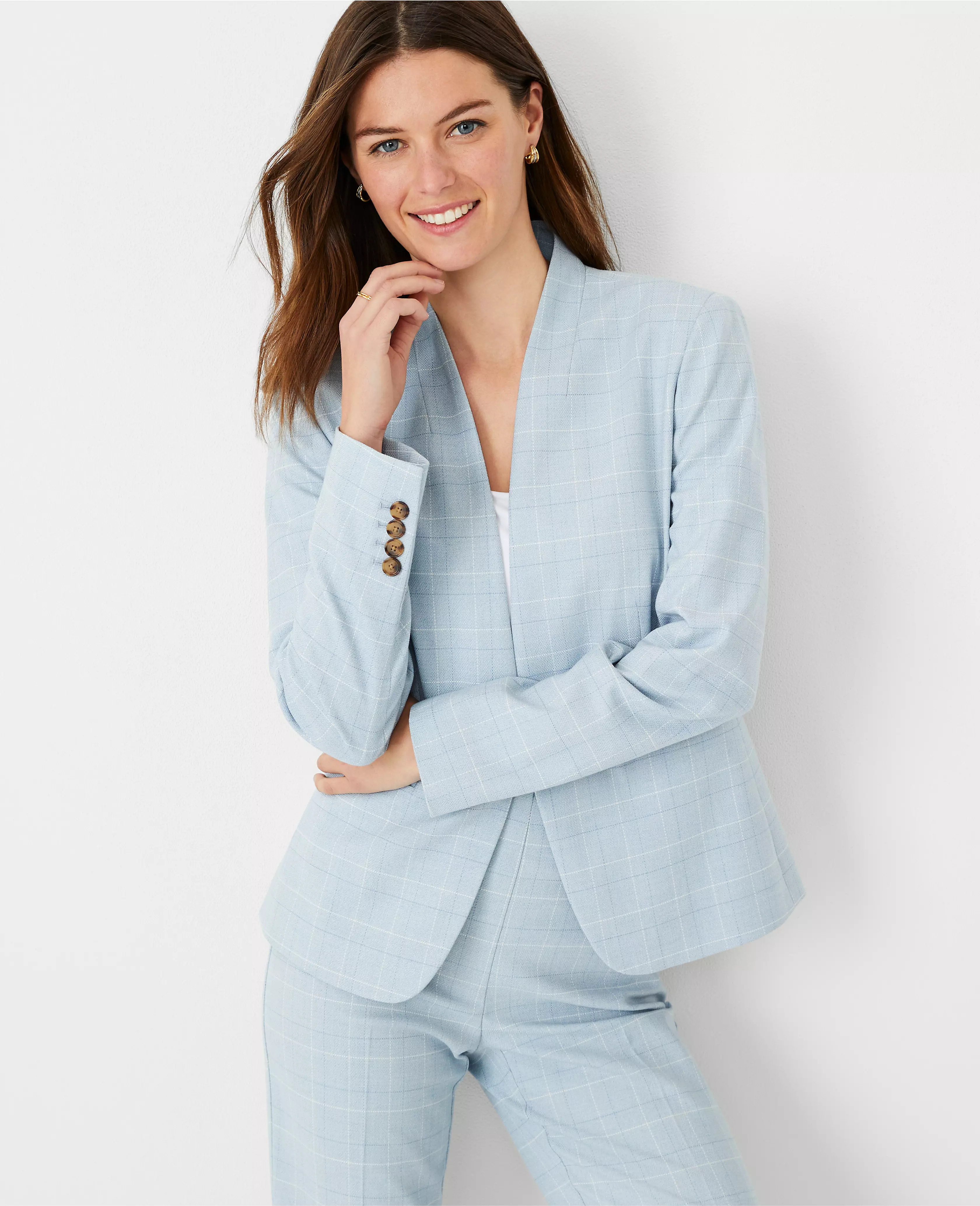 The Cutaway Blazer in Windowpane | Ann Taylor (US)