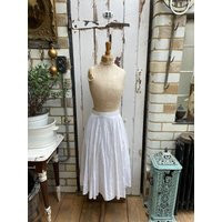 Vintage Handmade White Cotton Circular Skirt With Soft Lining Size S UK 8/10 | Etsy (UK)