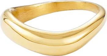 18K Gold Plated Wavy Band Ring | Nordstrom Rack