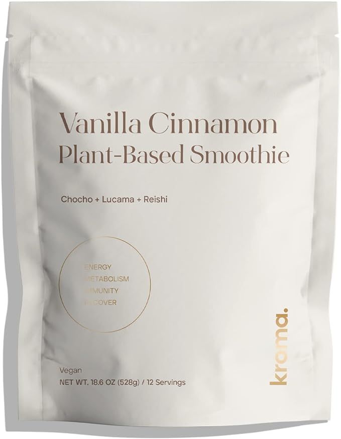 Kroma Vanilla Cinnamon Plant Protein Smoothie. Gluten Free, Chocho Plant Protein, 9/9 Essential A... | Amazon (US)