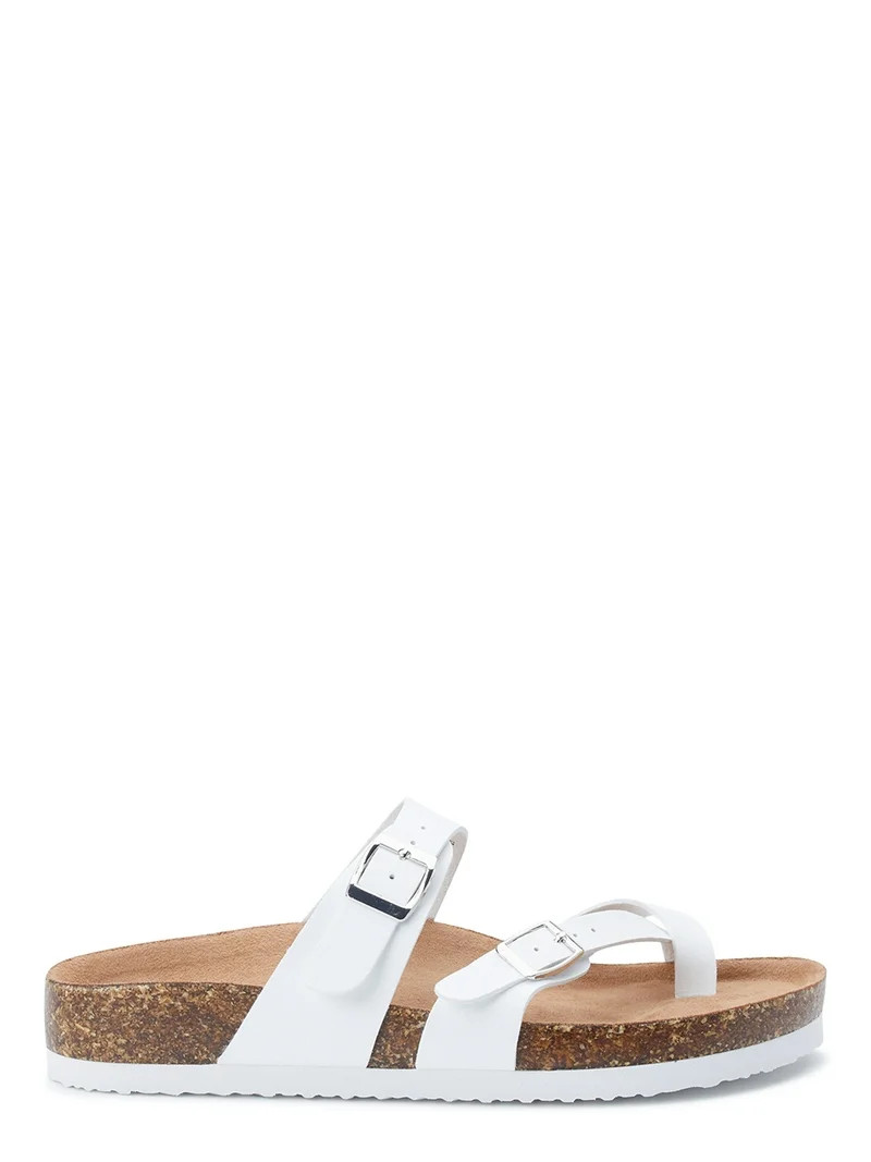 Time and Tru Women's Footbed Thong Sandals | Walmart (US)