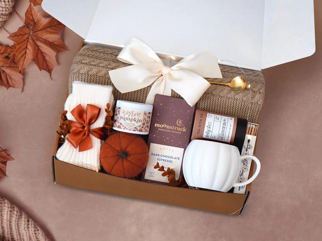 Hygge Fall Gift Box, Boo Basket, Spooky Season Gift, Cozy Fall Gift Set, Harvest Gift, Pumpkin Sp... | Etsy (US)