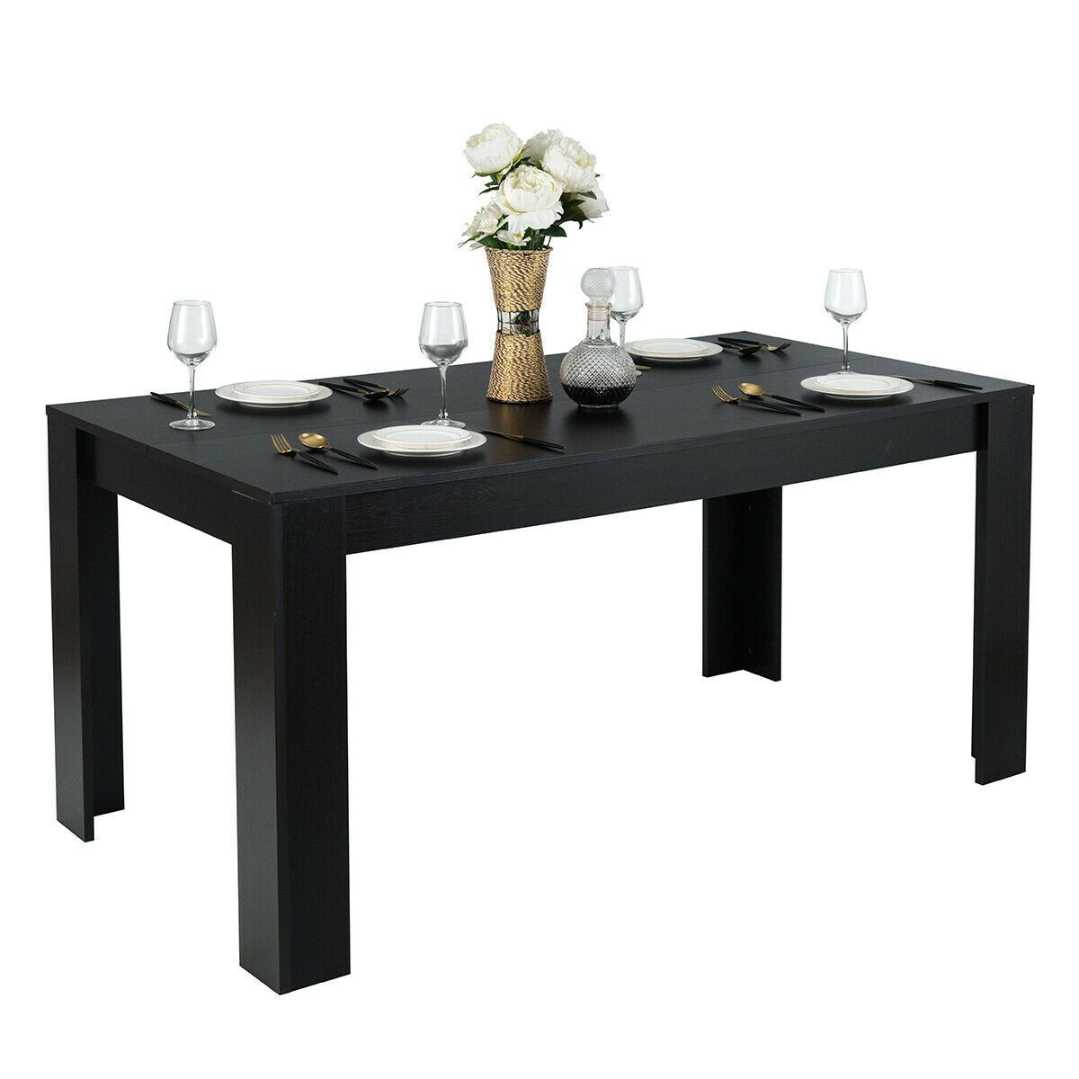 Costway 63'' Dining Table Rectangular Modern Kitchen Table For 6 People Home Furniture | Target