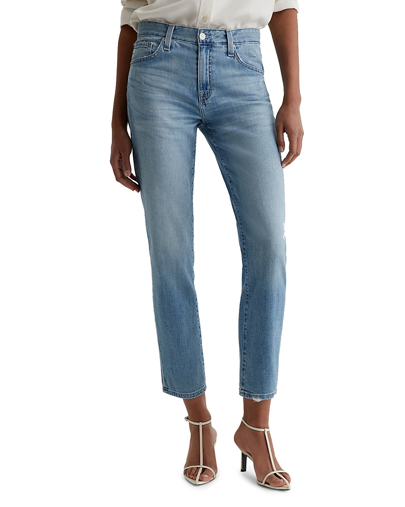 Ag Ex Boyfriend Mid Rise Straight Leg Jeans in Aries Destructed | Bloomingdale's (US)