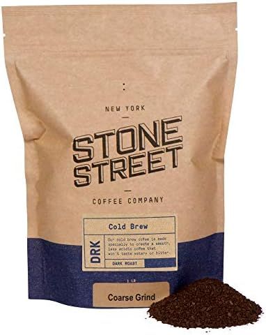 Stone Street Cold Brew Coffee, Strong & Smooth Blend, Coarse Ground Coffee, Dark Roast, Colombian... | Amazon (US)