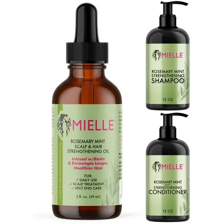 Mielle Organics Rosemary Mint Shampoo and Conditioner with strengething hair oil | Walmart (US)
