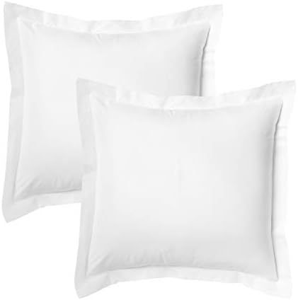 Bedsure Euro Pillow Sham Covers 26x26 Set of 2, Super Soft and Cozy White European Pillow Shams, ... | Amazon (US)