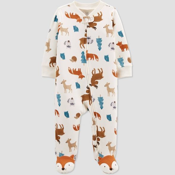 Baby Boys' Fox Interlock Footed Pajama - Just One You® made by carter's Ivory | Target
