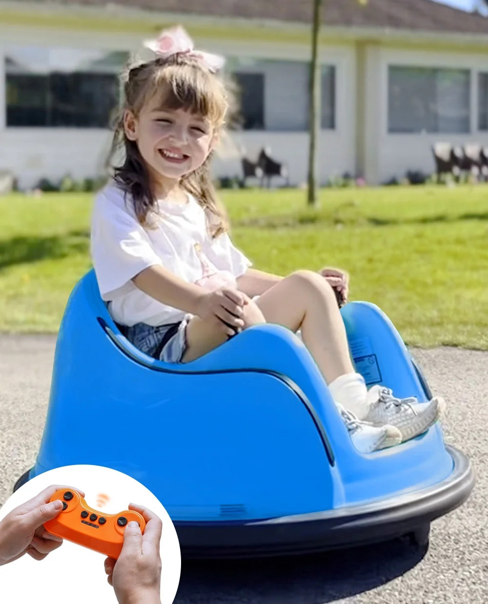 SAKEE Kids Electric Ride On 12V 2-Speeds Baby Bumper Car for Kids Toddlers 1.5-7 Years Old, DIY S... | Walmart (US)