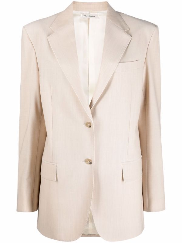 oversized button-front blazer | Farfetch (US)