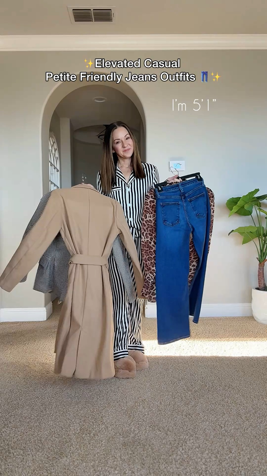 Petite outfit ideas with jeans, leopard blouse, blazer, long trench jacket. 

For reference: I’m 5’1”, 110lbs
Jeans 24
Leopard blouse XS
Coat XS
Slim fit top XS
Blazer XS
Adjustable Skinny belts come in a 2 pack
Heels TTS
Boots TTS



#LTKStyleTip #LTKOver40 #LTKWorkwear