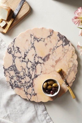 Scalloped Breccia Marble Serving Board | Terrain
