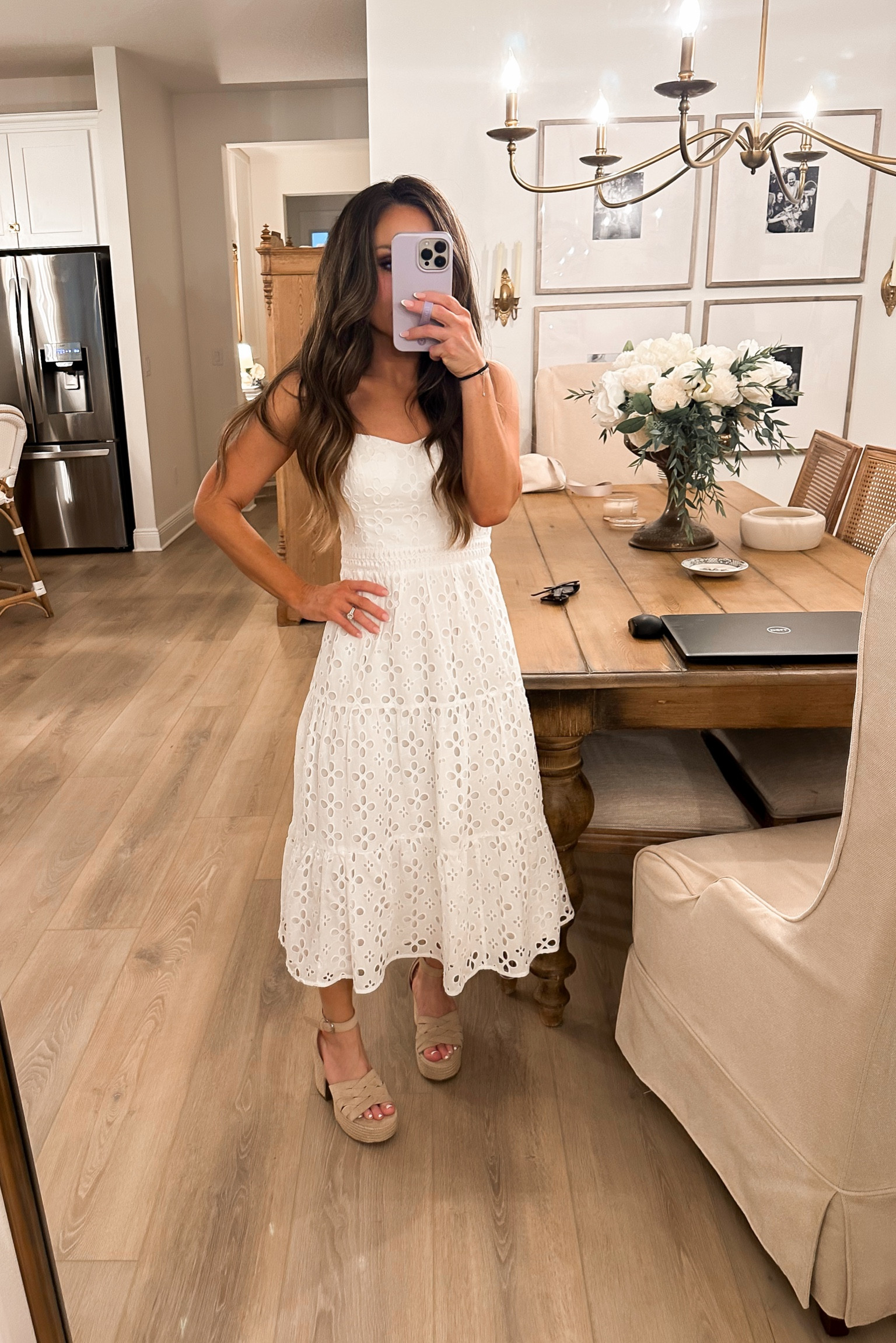 The perfect summer midi dress! So obsessed with the gorgeous eyelet detail. This dress runs big so size down. I’m in the 00 🤍 

#LTKwedding #LTKbeauty #LTKtravel