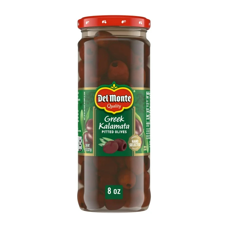 Del Monte® Greek Kalamata Pitted Olives, 8 oz. Jar - Walmart.com | Walmart (US)