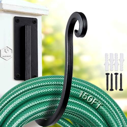 Garden Hose Holder Outside: Wall Mount Water Hose Holder - 8Inch Heavy Duty Garden Water Hose Han... | Amazon (US)