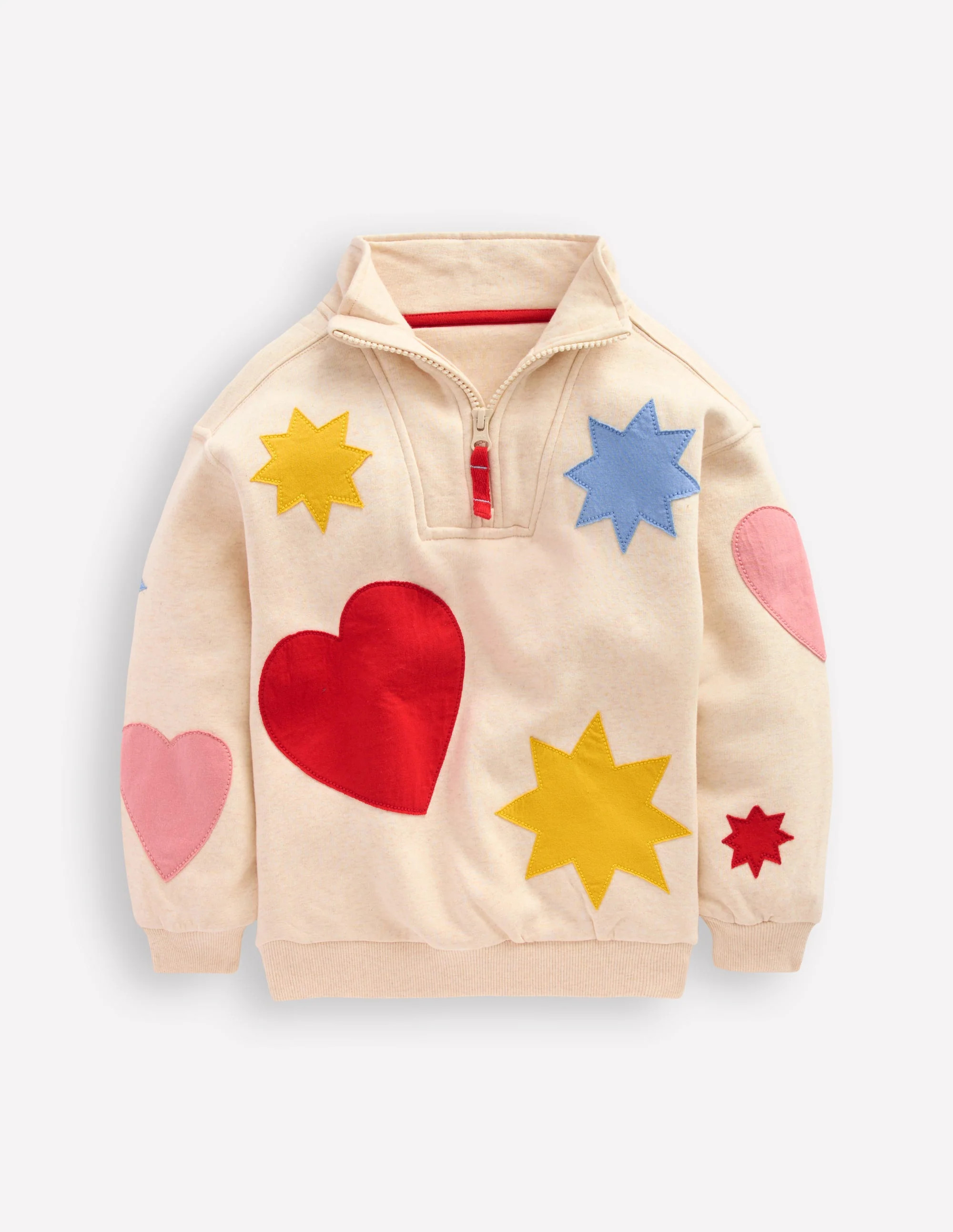 Half-zip Sweatshirt-Applique Shapes | Boden (US)
