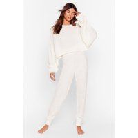 Womens Lounge Your Here Jumper and Joggers Lounge Set - White - S, White | NastyGal (UK, IE)