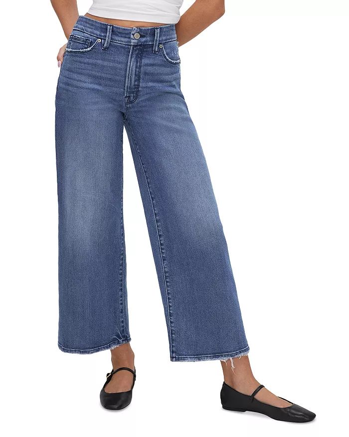 Good Waist High Rise Wide Leg Jeans in Indigo 338 | Bloomingdale's (US)