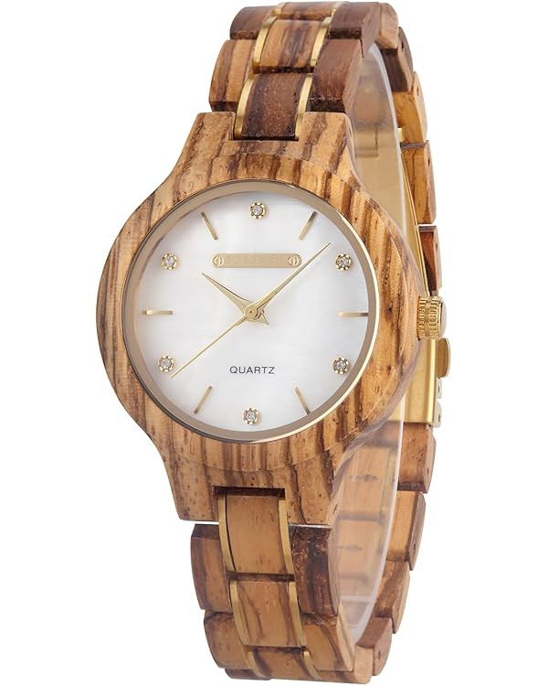 BOBO BIRD Women's Wooden Watches | Analog Watch | 35mm Case | Hardlex Crystal | Folding Clasp wit... | Amazon (US)