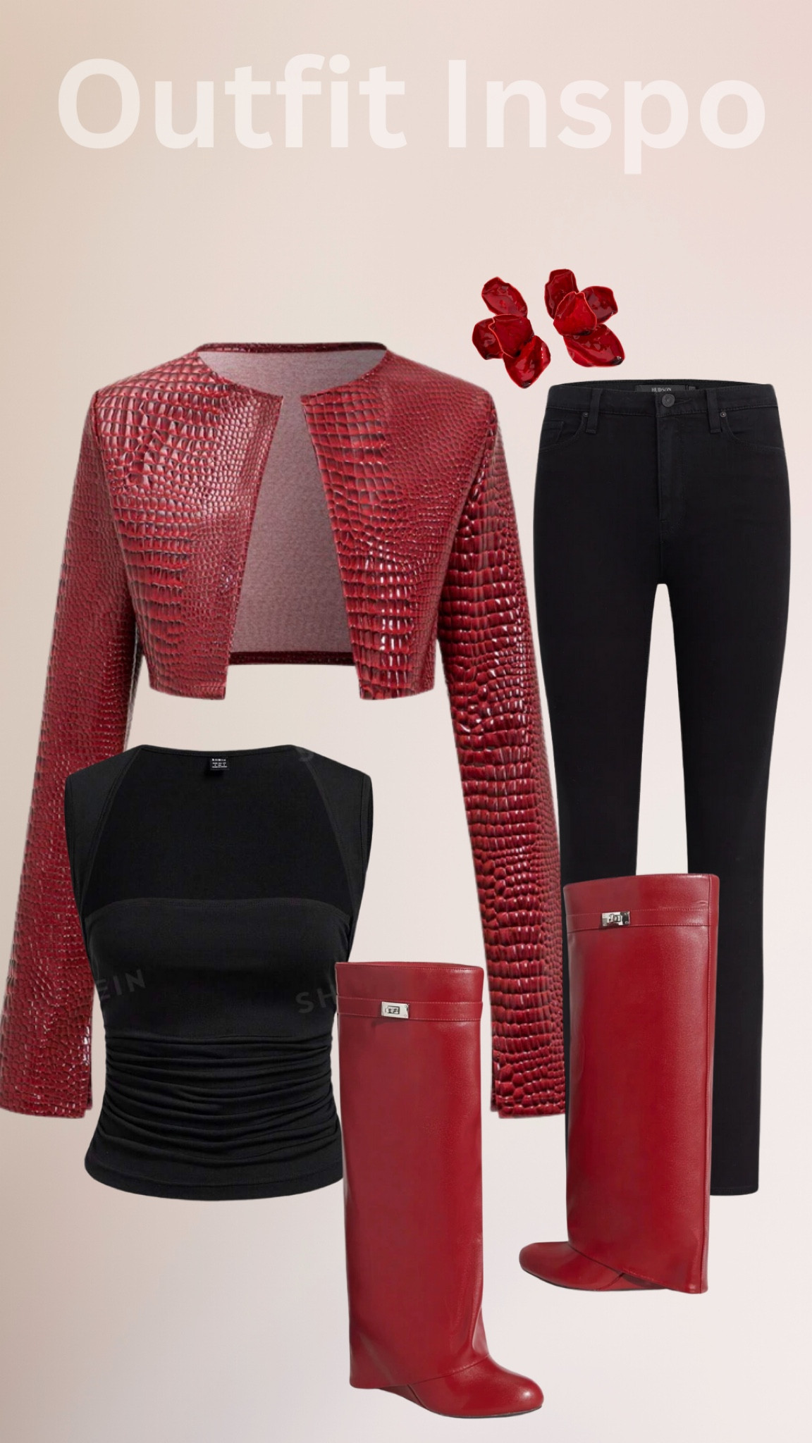 Red & Black outfit idea / inspo 

SHEIN | affordable fashion | holiday finds | women’s fashion | faux leather | designer inspired | knee high boots | square neck top | statement piece | winter fashion | ootd | ootn | luxury for less | baddie on a budget | holiday sales 

#LTKShoeCrush #LTKFindsUnder50 #LTKHoliday