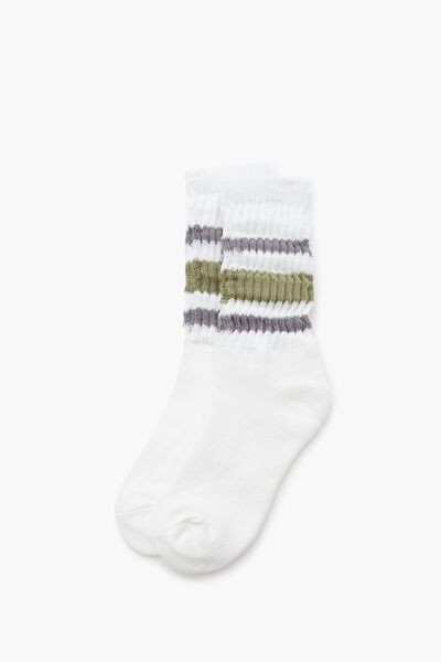 Varsity-Striped Crew Socks | Forever 21