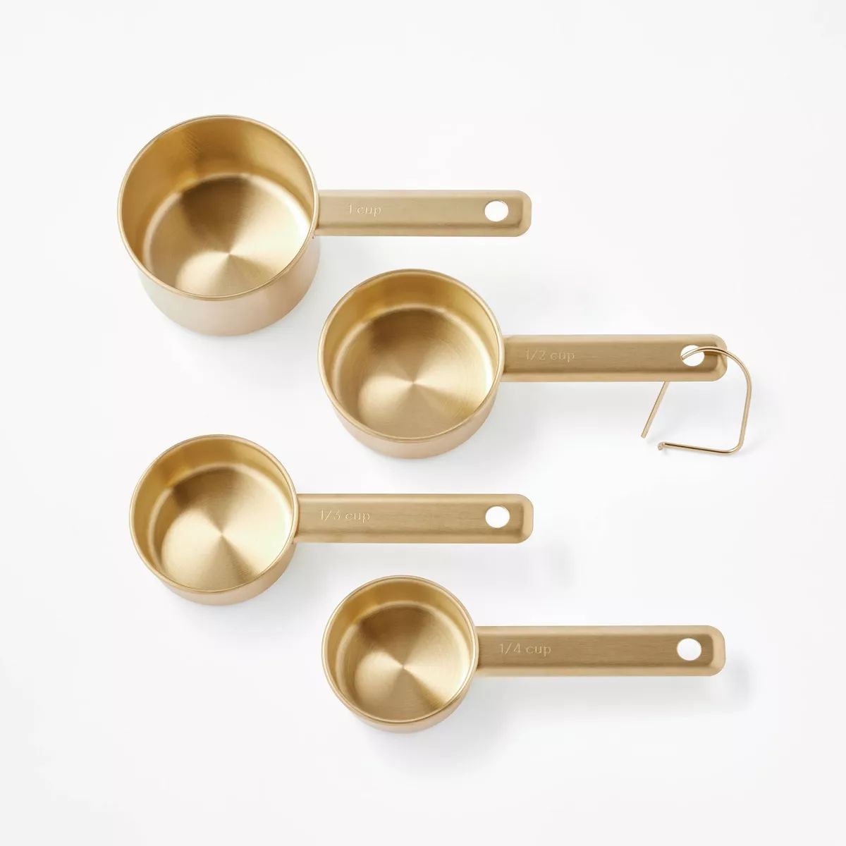 4pc Stainless Steel Measuring Cups Champagne - Figmint™ | Target