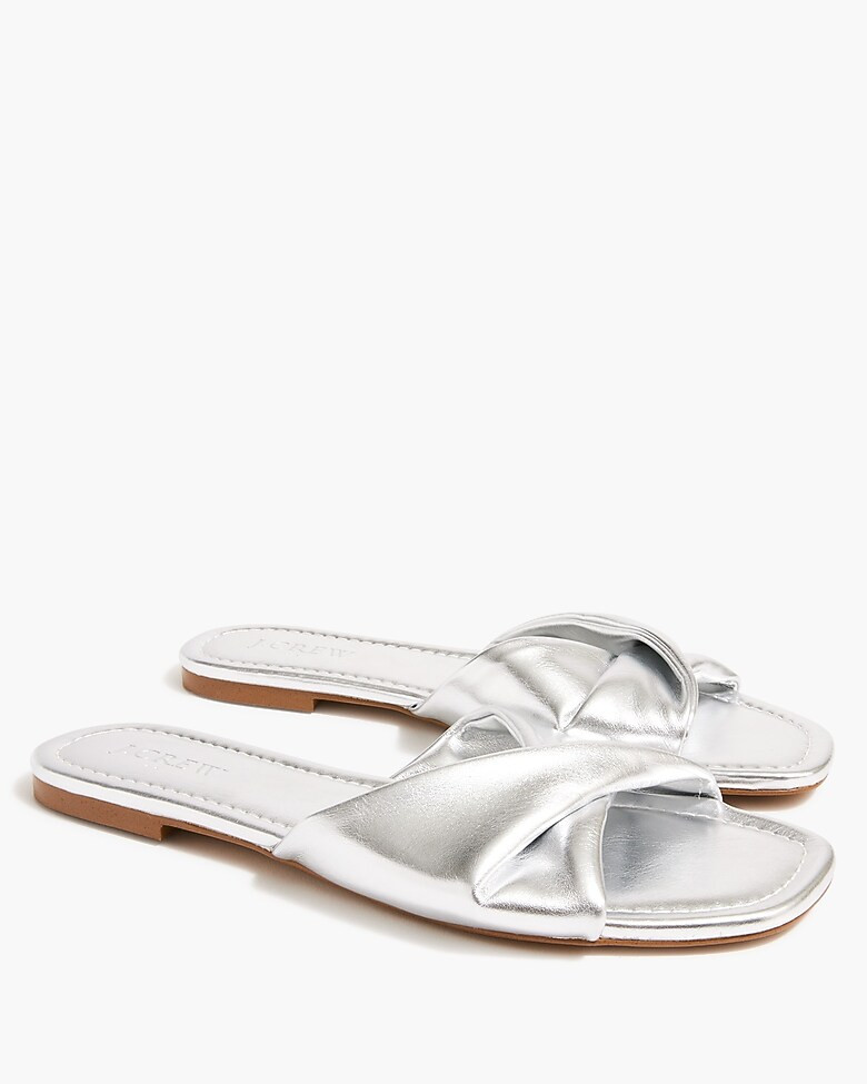 Twisted slide sandals | J.Crew Factory