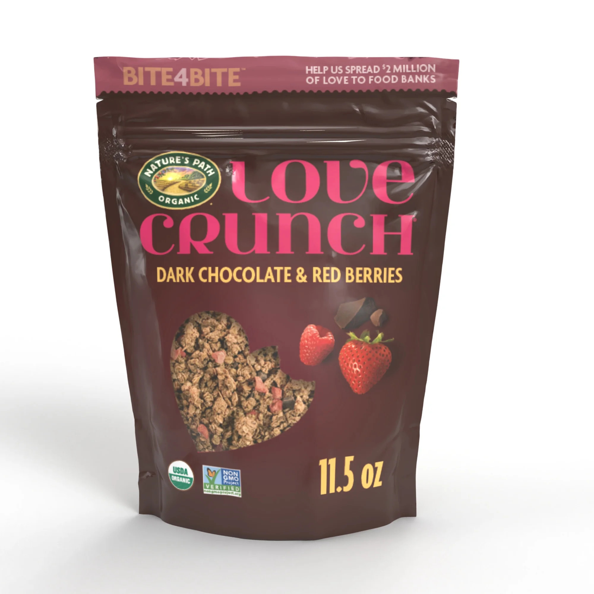 Love Crunch Organic Granola, Dark Chocolate & Red Berries, 11.5 oz Pouch | Walmart (US)