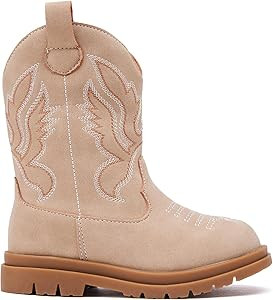 BMCiTYBM Toddler Cowboy Cowgirl Boots Boys Girls Western Round Toe Riding Mid Calf Booties for Al... | Amazon (US)