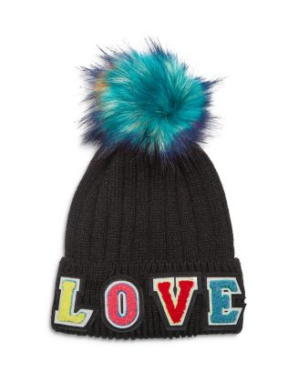 Jocelyn Love Knit Hat with Faux Fur Pom Pom Back to Results -  Jewelry & Accessories - Bloomingda... | Bloomingdale's (US)
