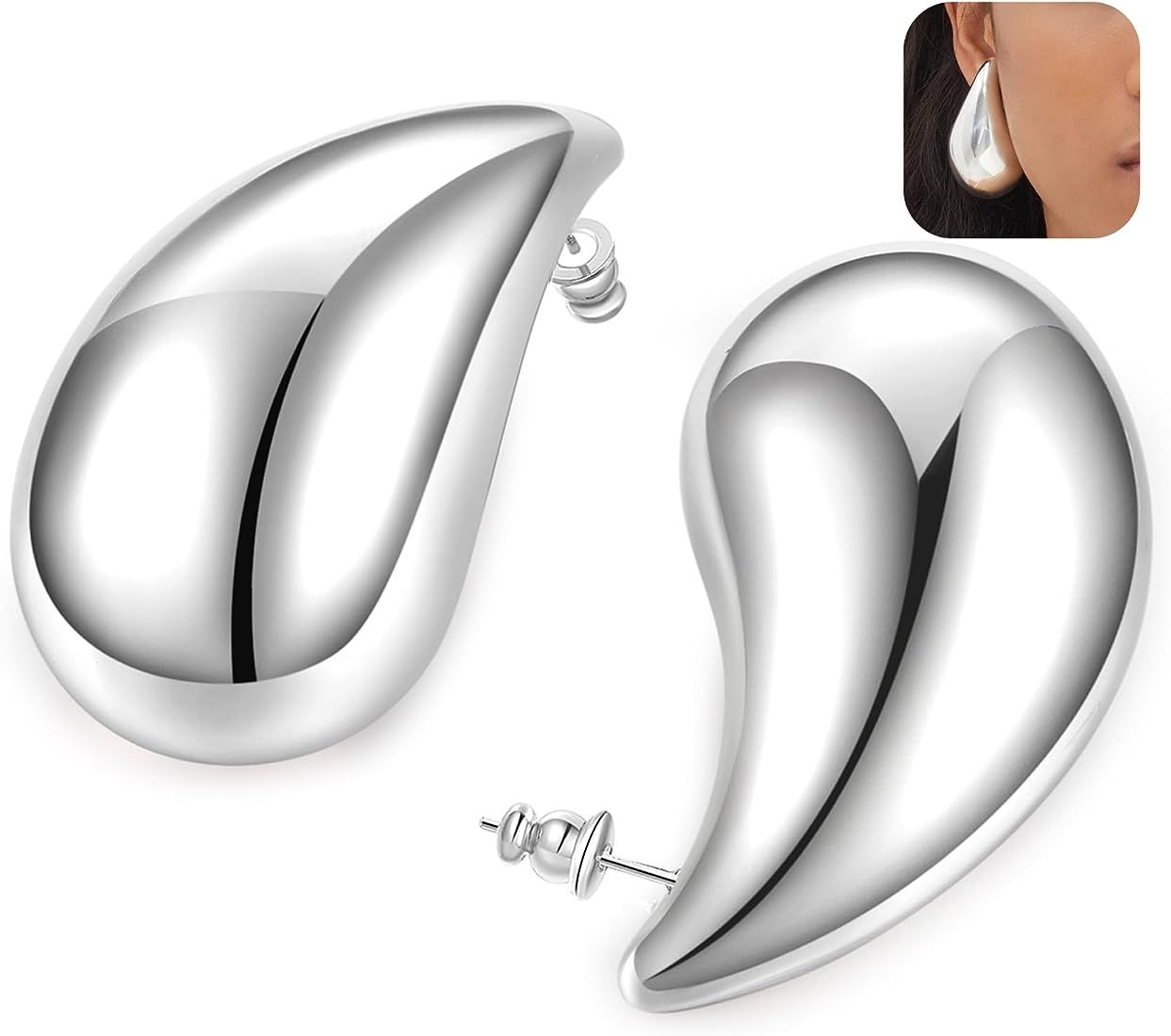 Senteria Bottega Earring Dupes For Women, Lightweight Teardrop Earrings,Hypoallergenic Gold Drop ... | Amazon (US)