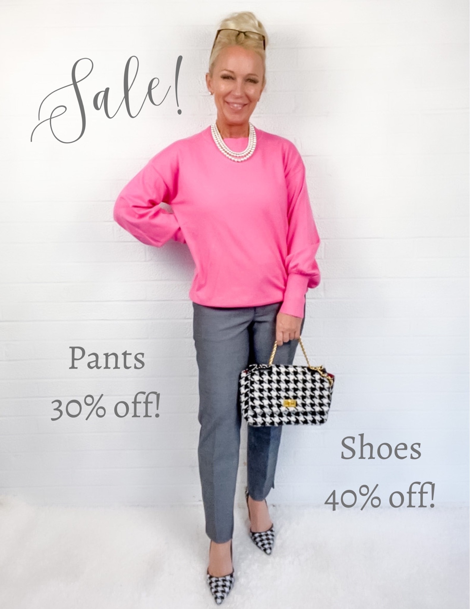 TODAY ONLY! These best selling houndstooth pumps are 40% off! Leopard sweater is 30% off!

Work wear / work outfit / business / professional 

#LTKsalealert #LTKworkwear #LTKshoecrush
