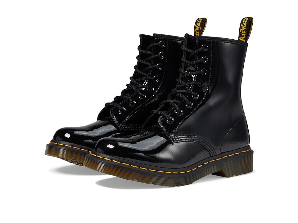 Dr. Martens 1460 Women's Patent Leather Lace Up Boots Women's Lace-up Boots Black Patent Lamper Leather : UK 4 (US Women's 6) M | Zappos