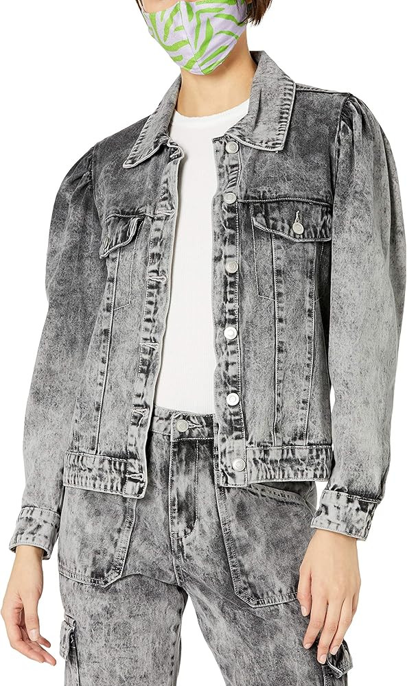 KENDALL + KYLIE Women's Puff Sleeve Denim Jacket - Amazon Exclusive | Amazon (US)