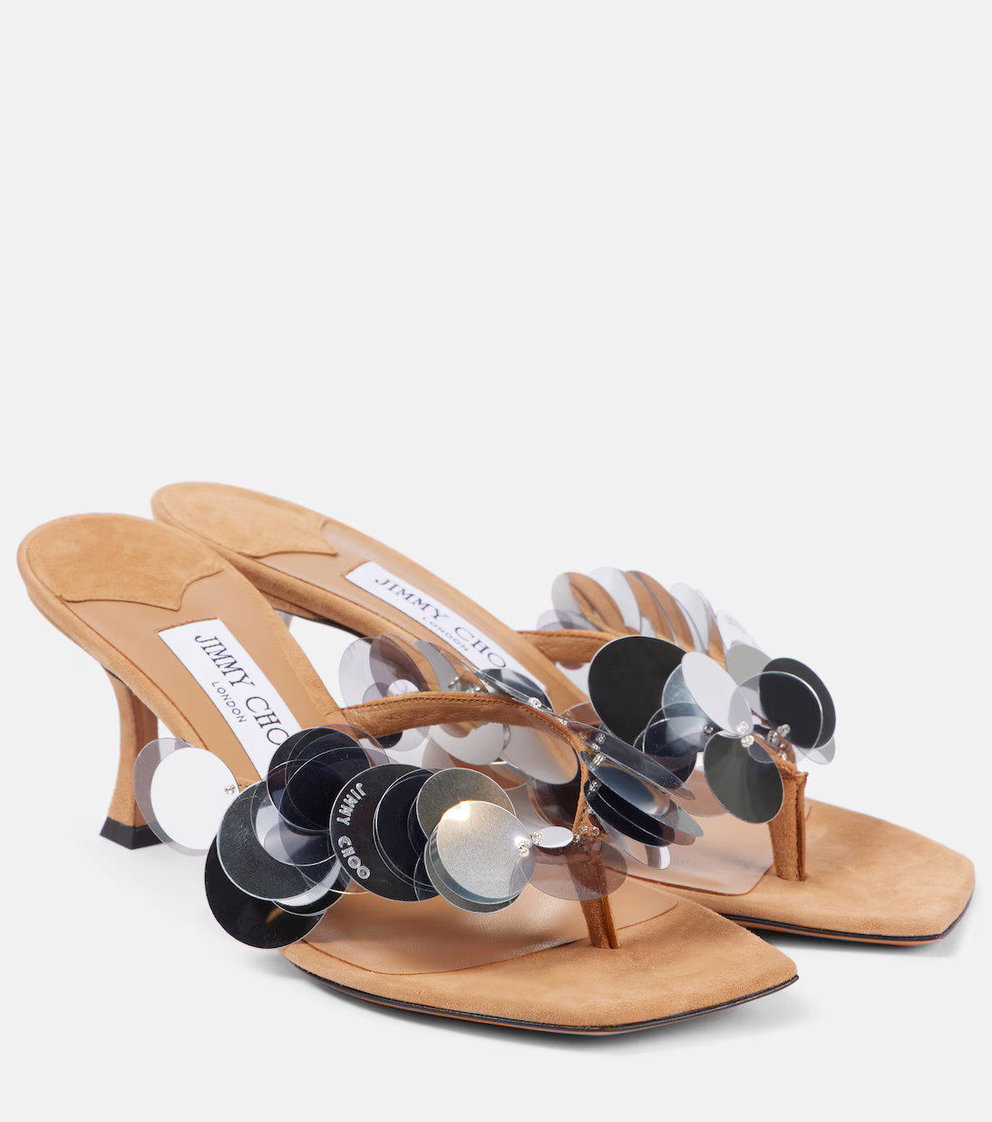 Freja 70 sequined suede thong sandals | Mytheresa (US/CA)