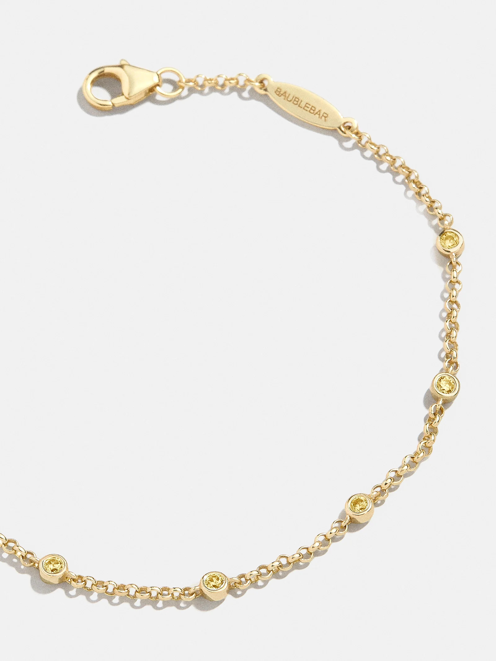 Yasmine 18K Birthstone Bracelet - Topaz | BaubleBar (US)
